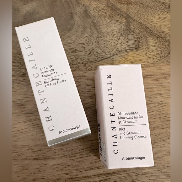 Chantecaille Bio Lifting Oil-Free Fluid & Rice and Geranium Cleanser 8ml - Picture 1 of 3